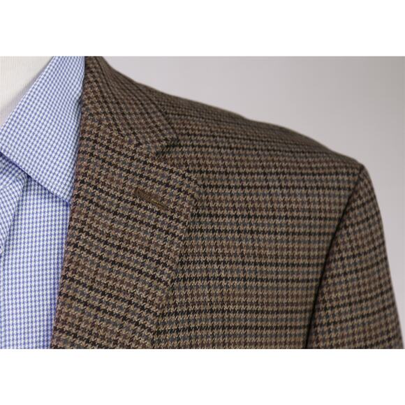 Ralph Lauren Black Label Mens Brown Black Check Sportcoat Blazer 46L - Picture 4 of 8